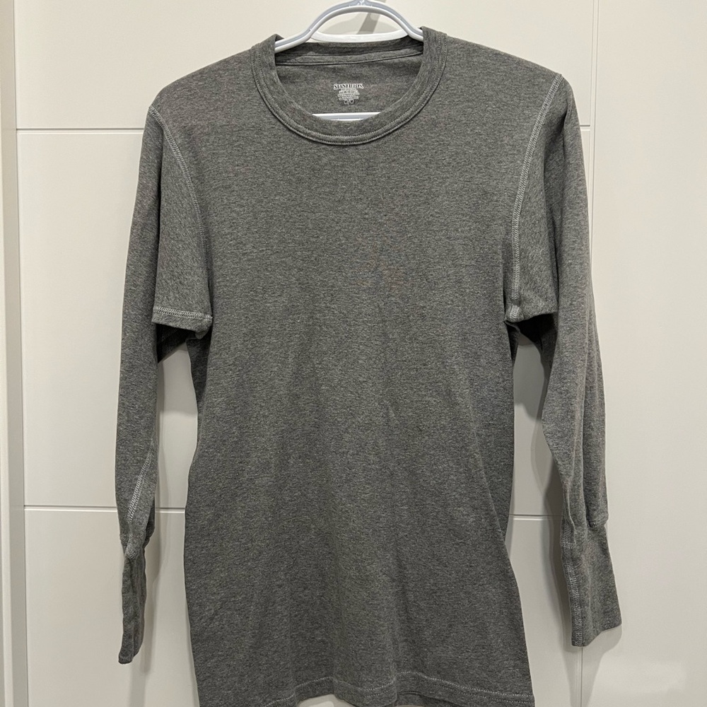 Stanfield’s Classic 100% Cotton Gray Undershirt Long Sleeve Men's Size Medium